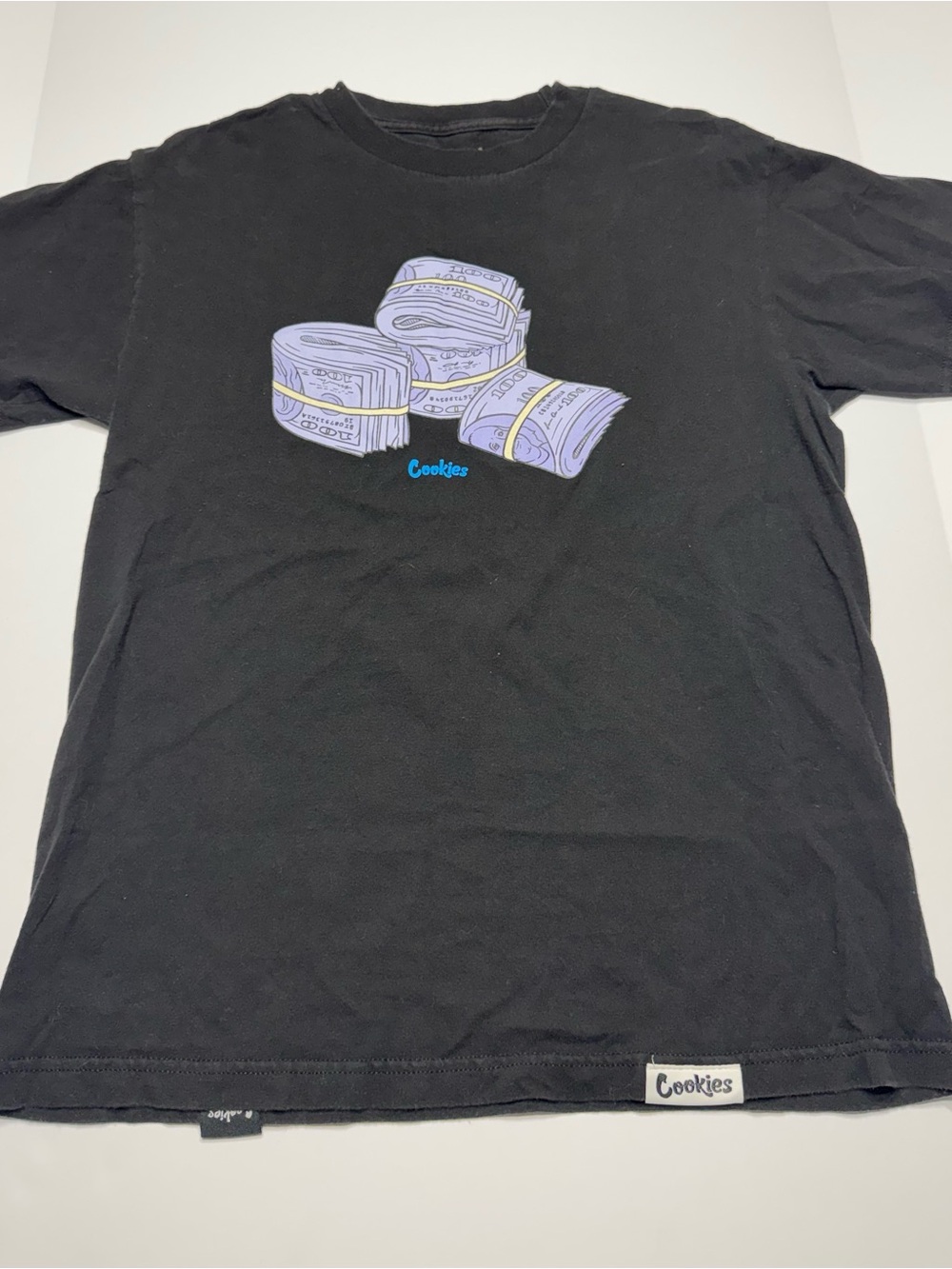 Cookies Black Short-Sleeve Graphic Money Stack Tee